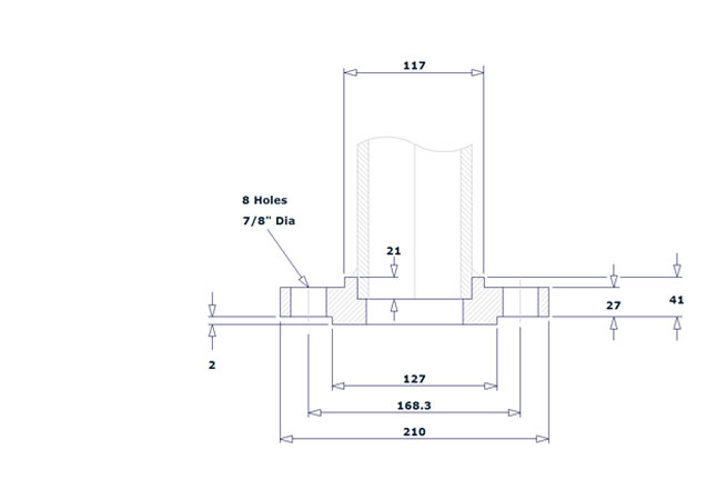 Dimensión de Brida SW Clase 300